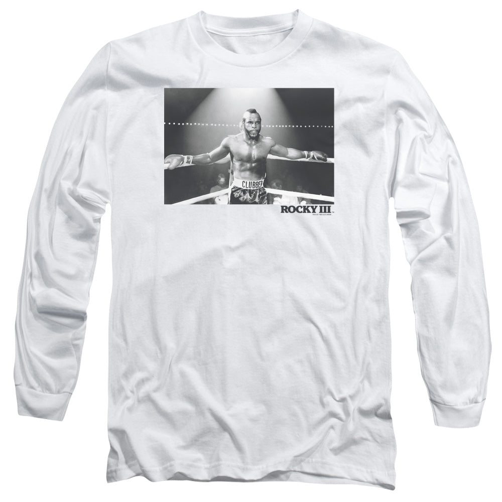 Rocky Iii - Clubber Square - Long Sleeve Adult 18/1 - White T-shirt