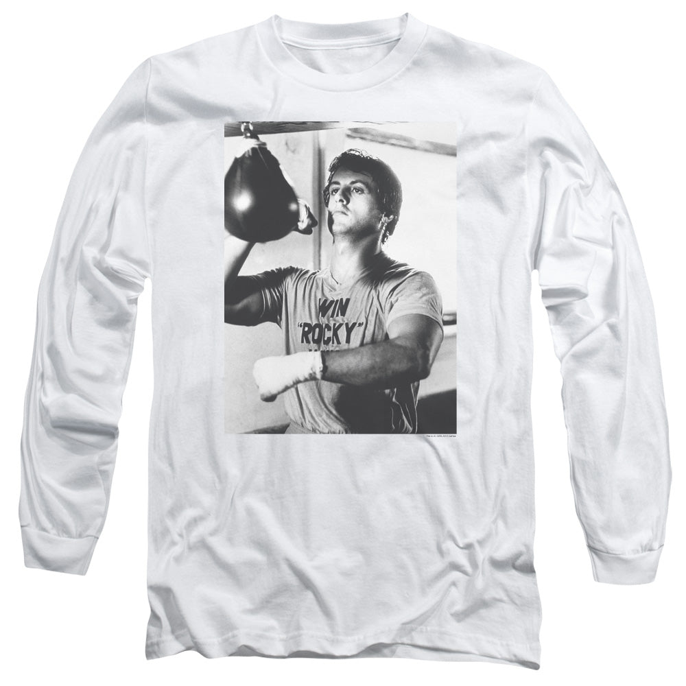 Rocky - Square - Long Sleeve Adult 18/1 - White T-shirt