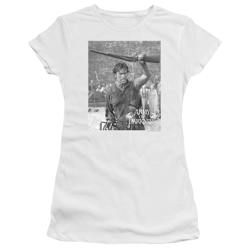 Army Of Darkness - Boom - Short Sleeve Junior Sheer - White T-shirt
