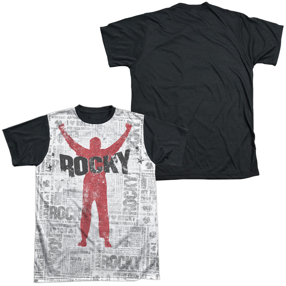 Rocky - News Press - Short Sleeve Adult White Front Black Back - White T-shirt