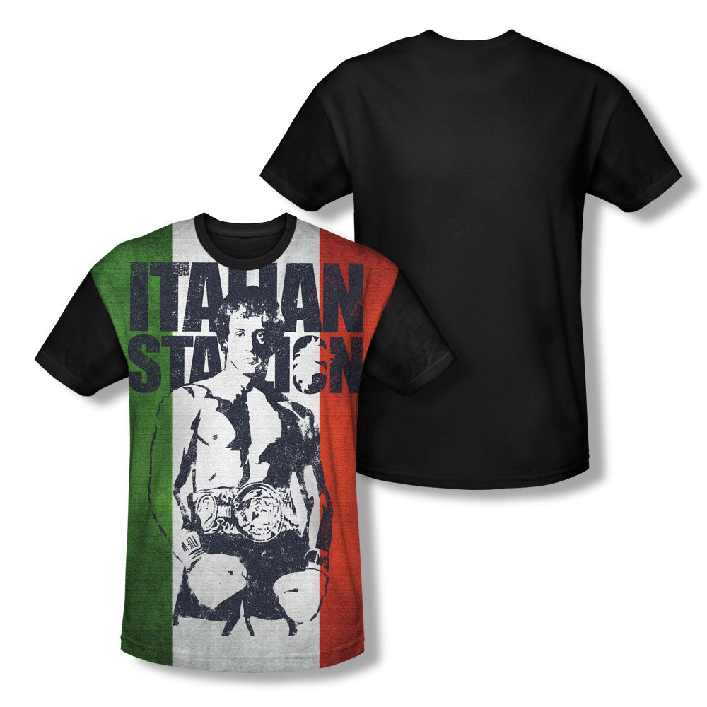 Rocky - Stallion - Short Sleeve Youth White Front Black Back - White T-shirt