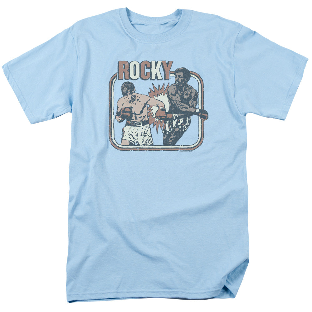Rocky - Big Fight - Short Sleeve Adult 18/1 - Light Blue T-shirt