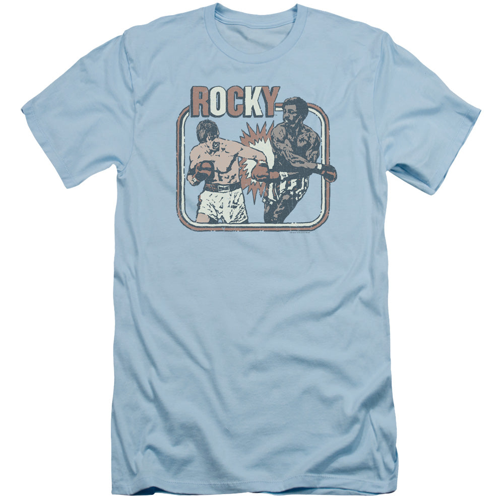 Rocky - Big Fight - Short Sleeve Adult 30/1 - Light Blue T-shirt