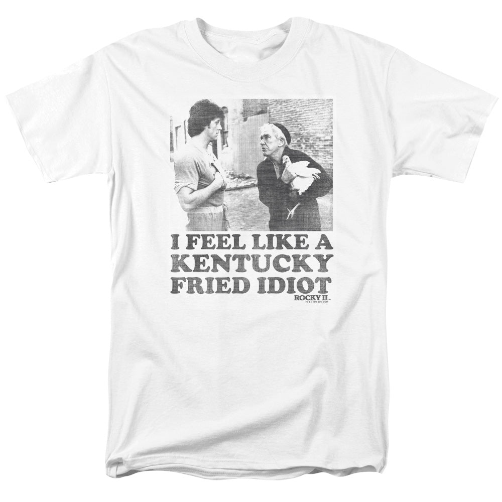 Rocky - Fried Idiot - Short Sleeve Adult 18/1 - White T-shirt
