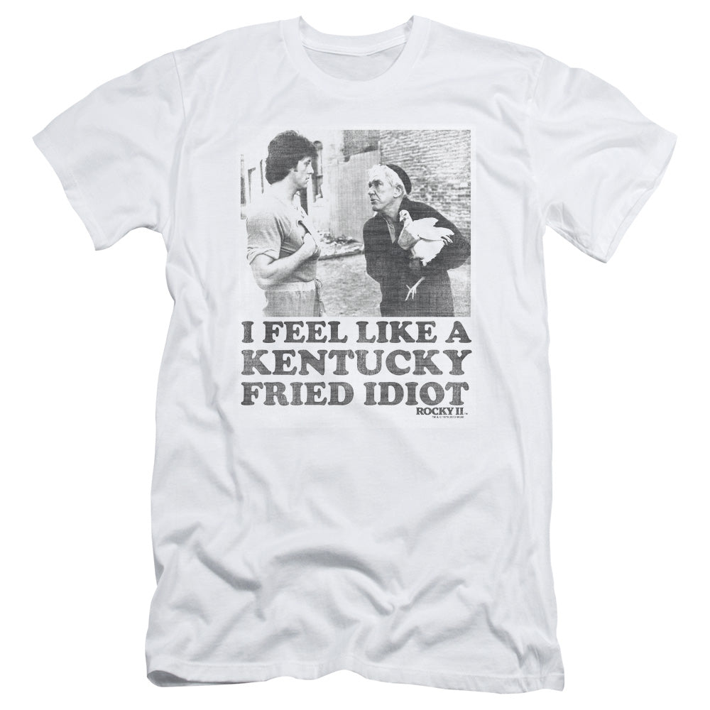 Rocky - Fried Idiot - Short Sleeve Adult 30/1 - White T-shirt