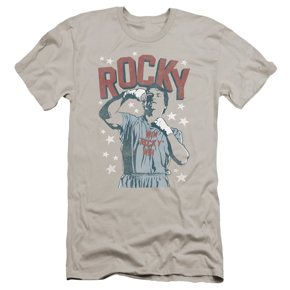 Rocky - In Training-premuim Canvas Adult Slim Fit 30/1 - Silver