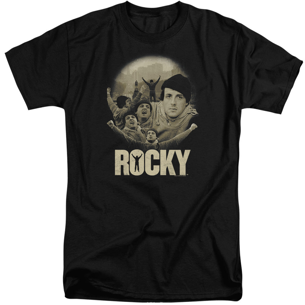 Rocky - Feeling Strong - Short Sleeve Adult Tall - Black T-shirt