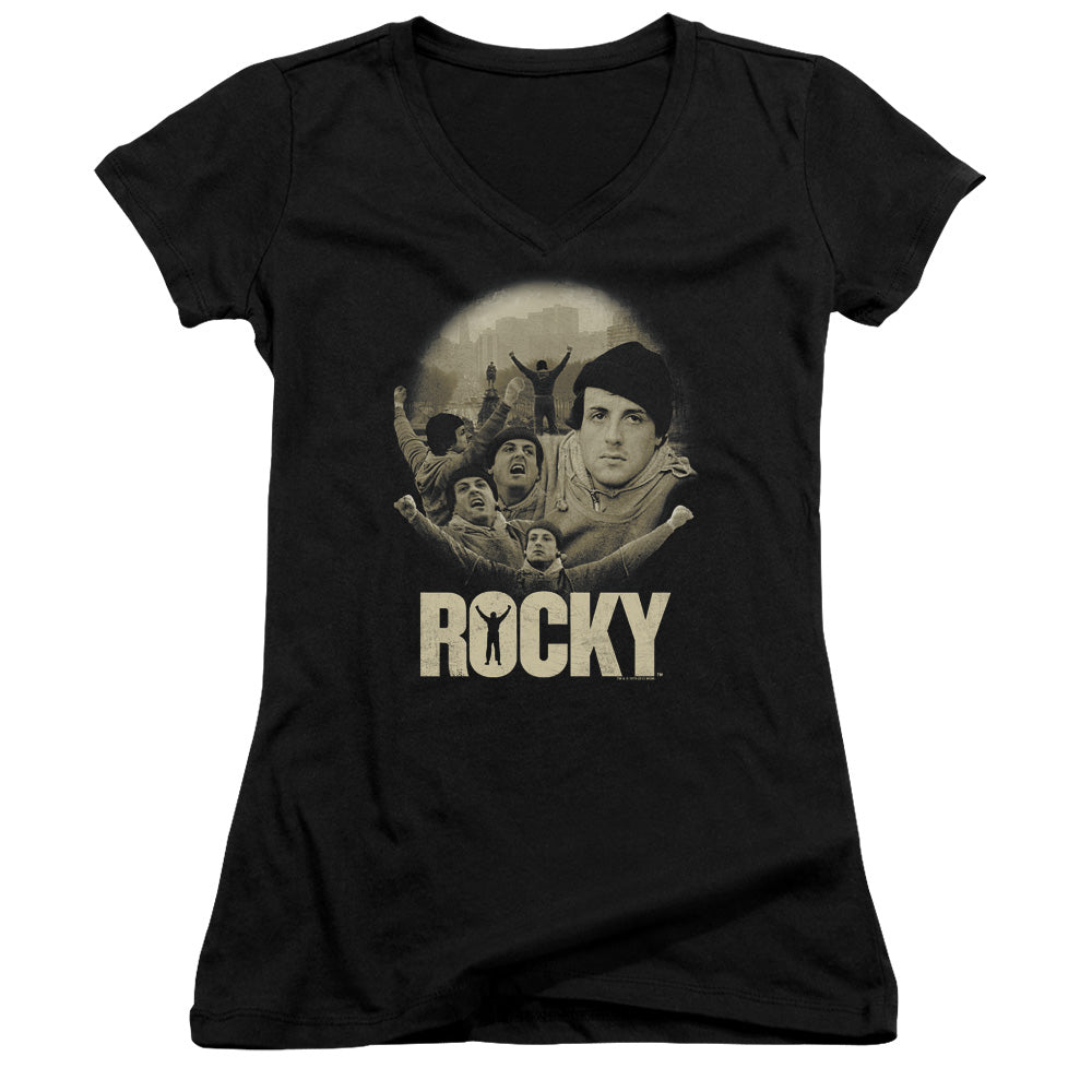 Rocky - Feeling Strong-junior V-neck - Black