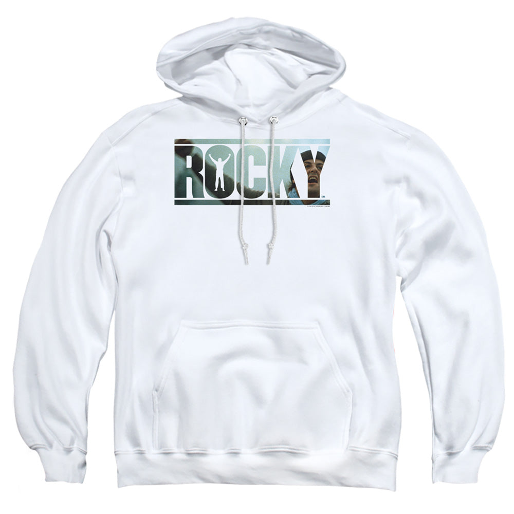 Rocky - Cutout Logo - Adult Pull-over Hoodie - White