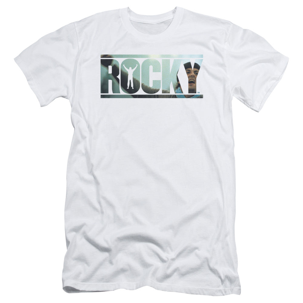 Rocky - Cutout Logo - Short Sleeve Adult 30/1 - White T-shirt