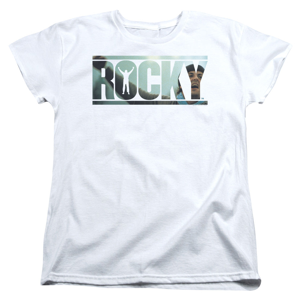 Rocky - Cutout Logo - Short Sleeve Womens Tee - White T-shirt