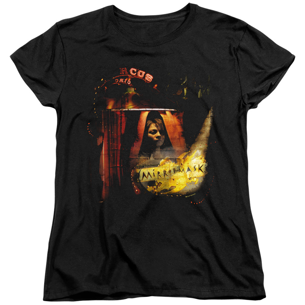 MIRRORMASK BIG TOP POSTER - S/S WOMENS TEE - BLACK T-Shirt