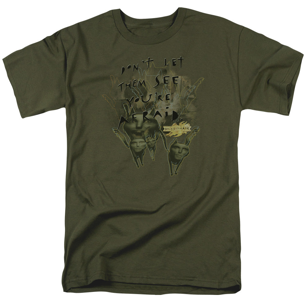 Mirrormask - Dont Let Them - Short Sleeve Adult 18/1 - Military Green T-shirt