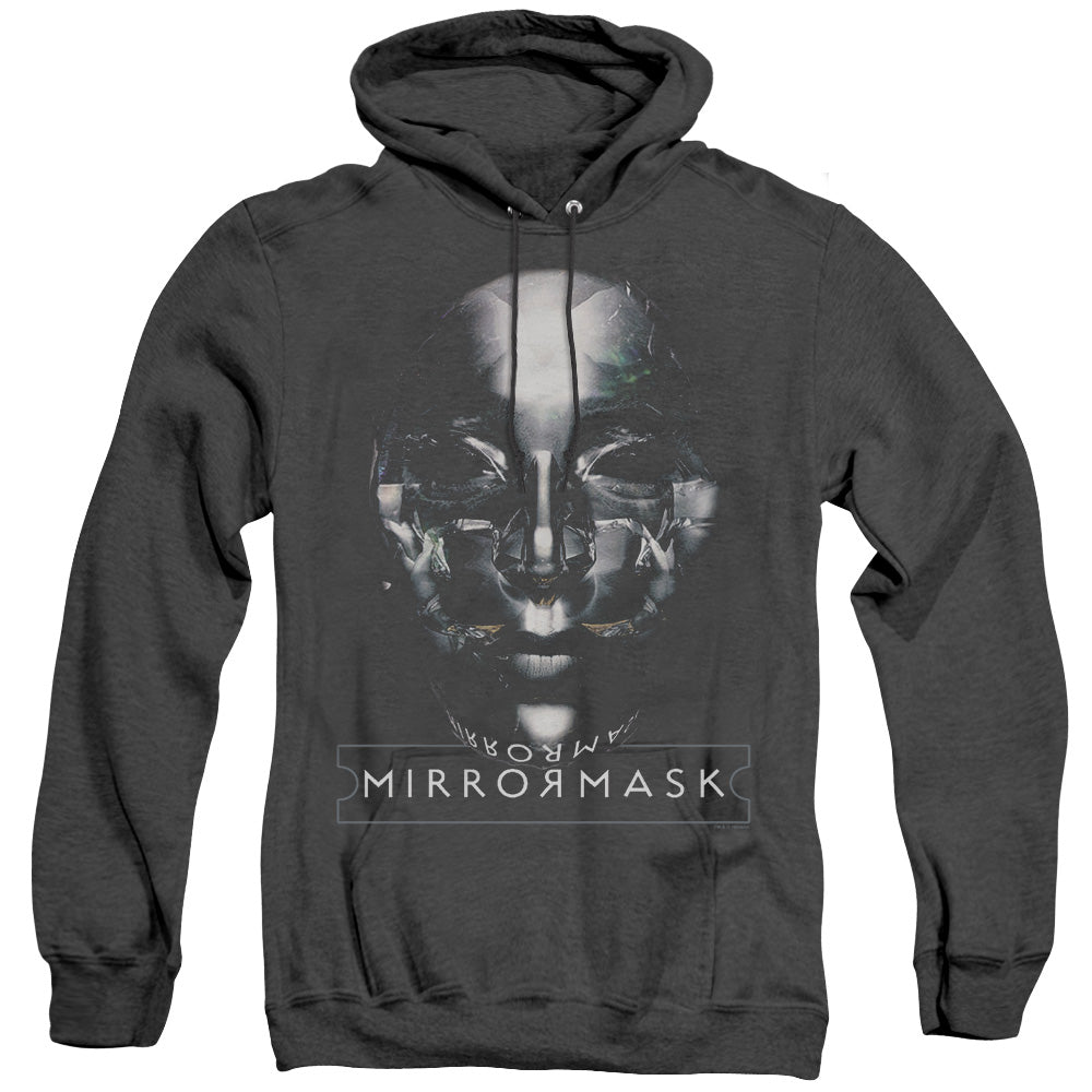 Mirrormask Mask - Adult Heather Hoodie - Black