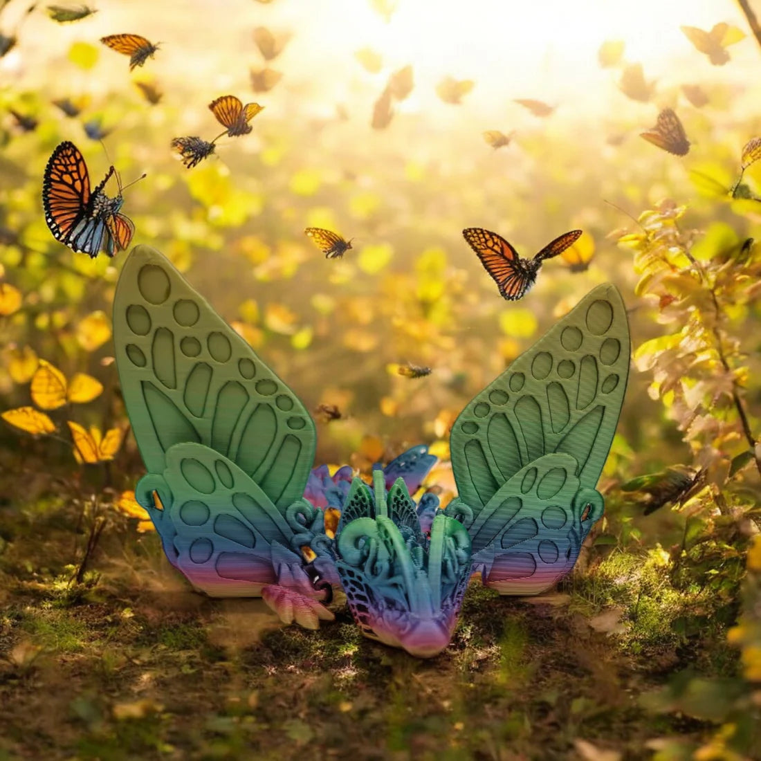 Fantasy Pets Mystic Monarch Dragon (color may vary)