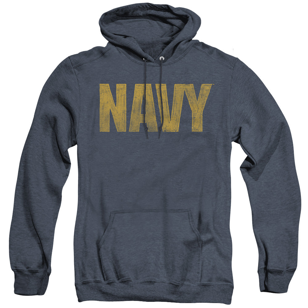 Navy - Logo - Adult Heather Hoodie - Navy