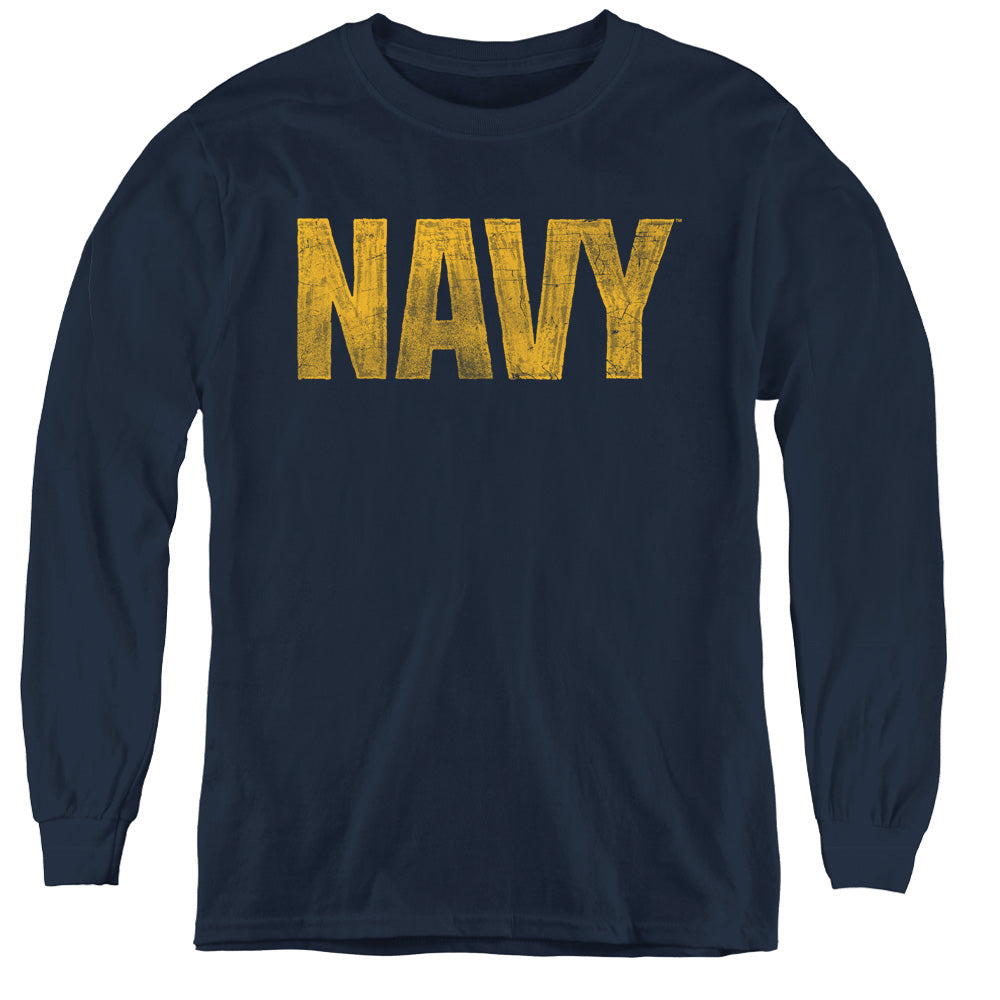 Navy - Logo - Youth Long Sleeve Tee - Navy