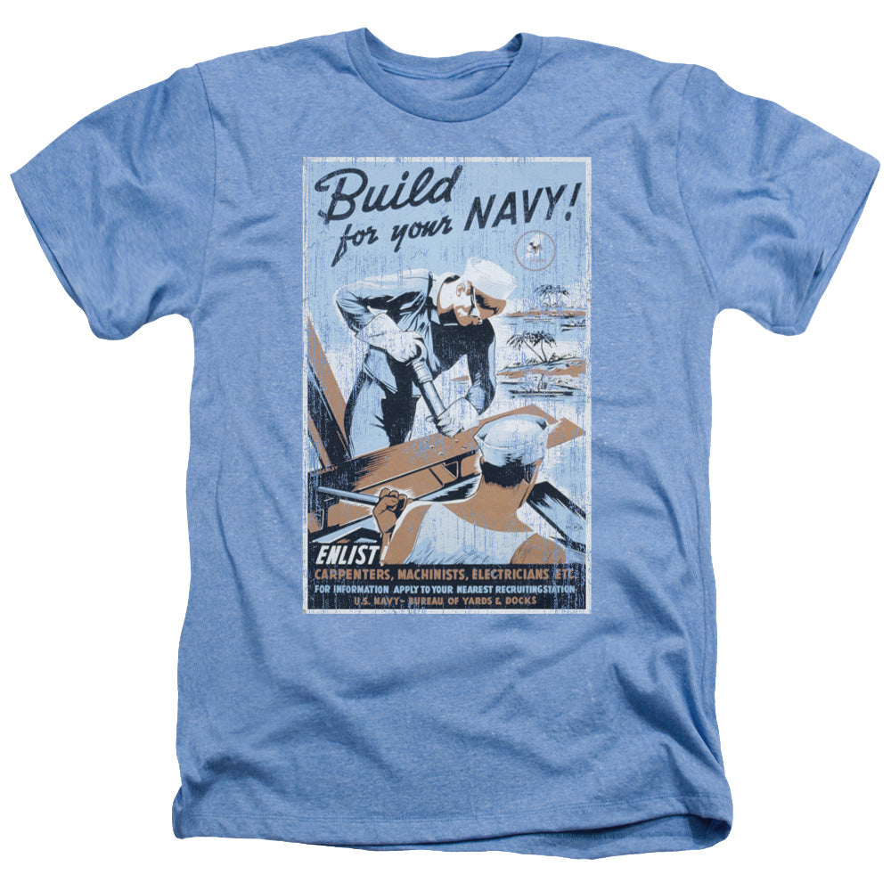 Navy - Build Your Navy - Adult Heather - Light Blue