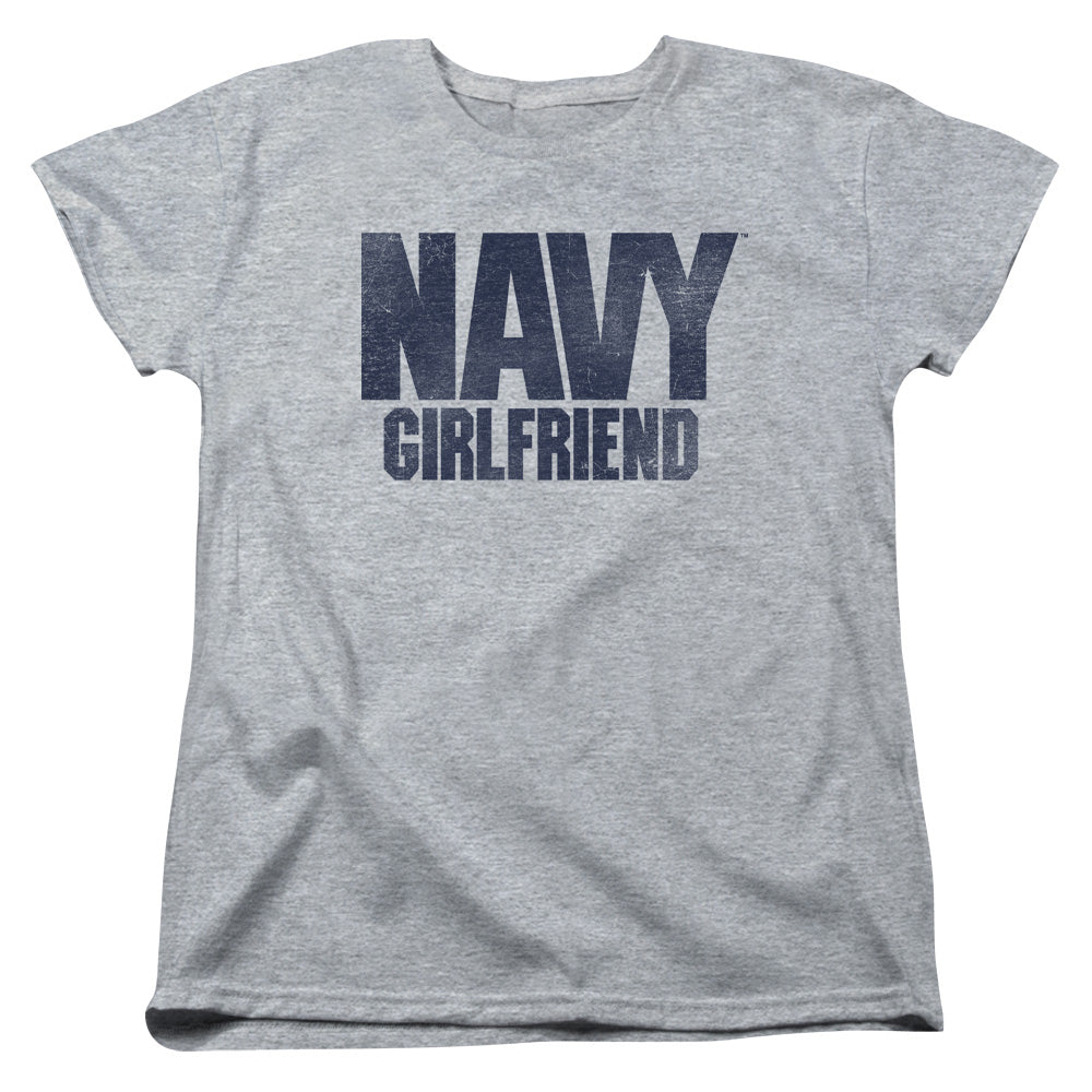 Navy - Girlfriend - Short Sleeve Womens Tee - Athletic Heather T-shirt