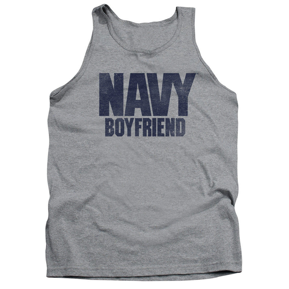 Navy - Boyfriend - Adult Tank - Athletic Heather