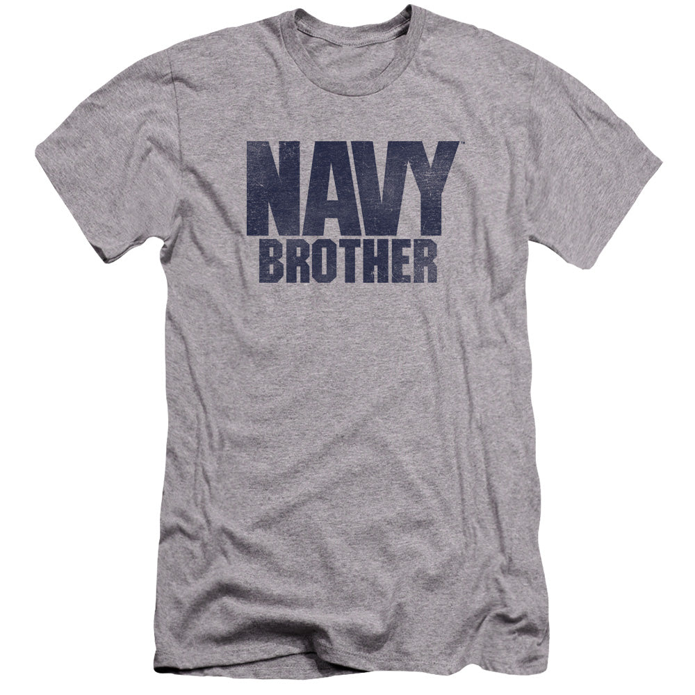 Navy - Brother-premuim Canvas Adult Slim Fit 30/1 - Athletic Heather