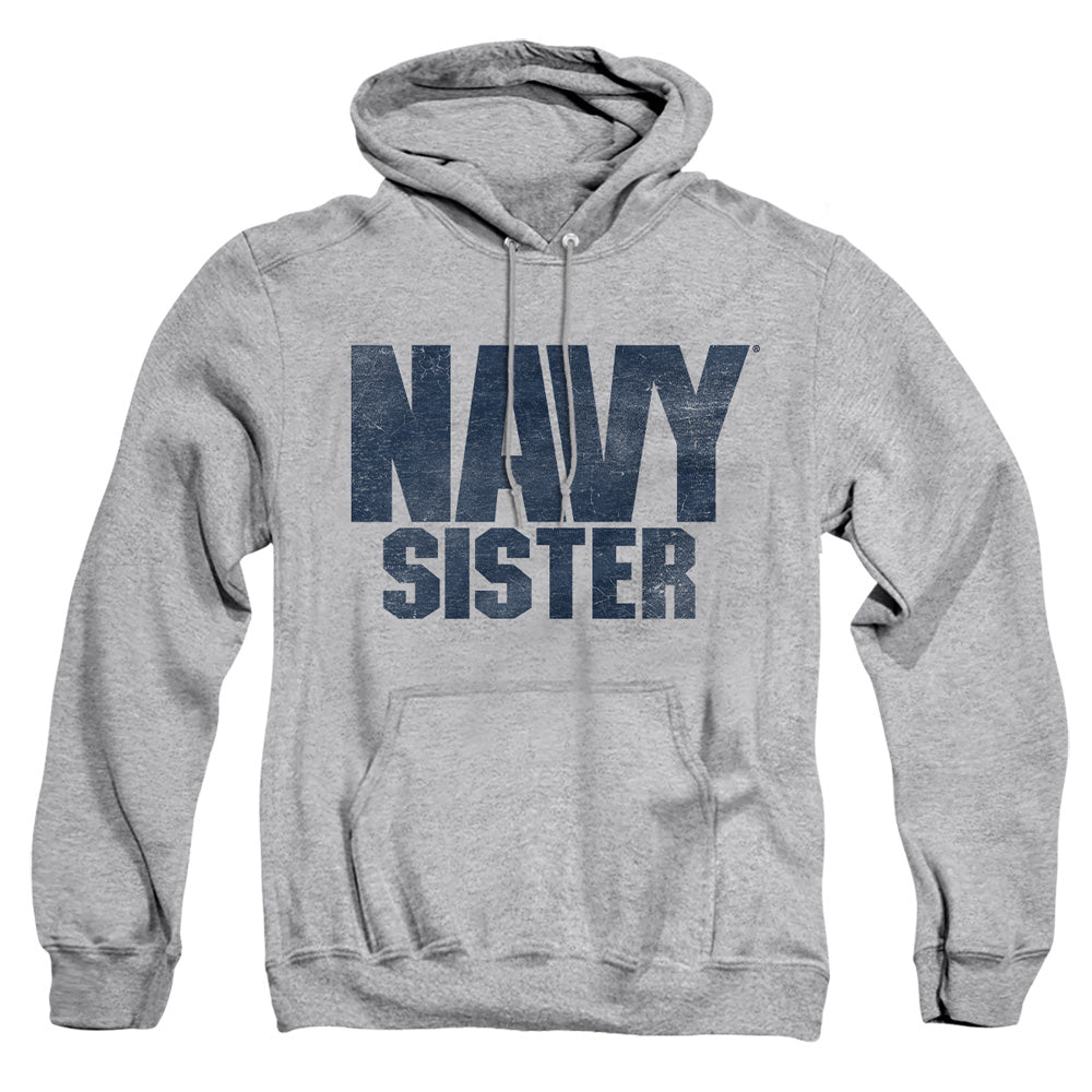 Navy - Sister - Adult Pull-over Hoodie - Athletic Heather