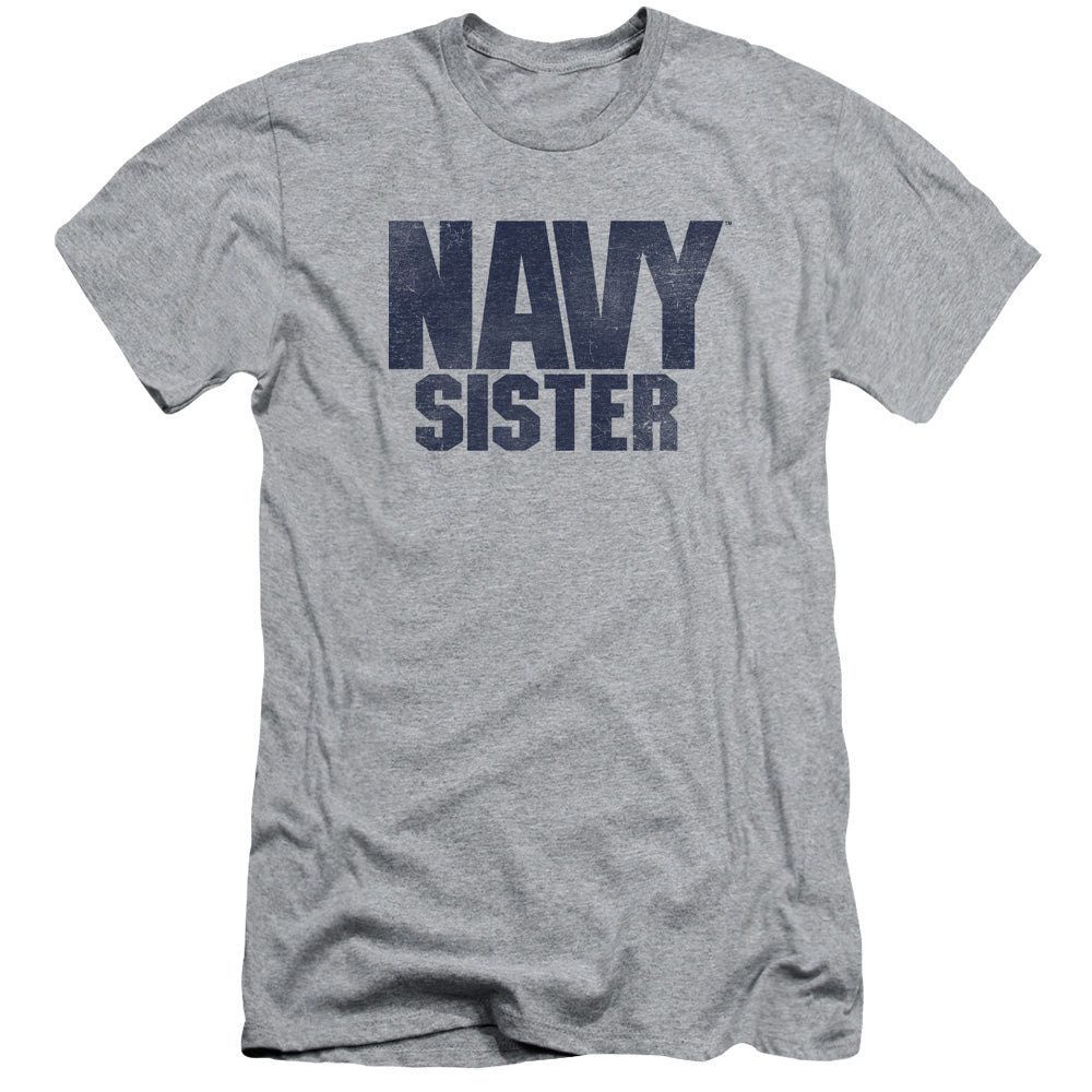 Navy - Sister - Short Sleeve Adult 30/1 - Athletic Heather T-shirt