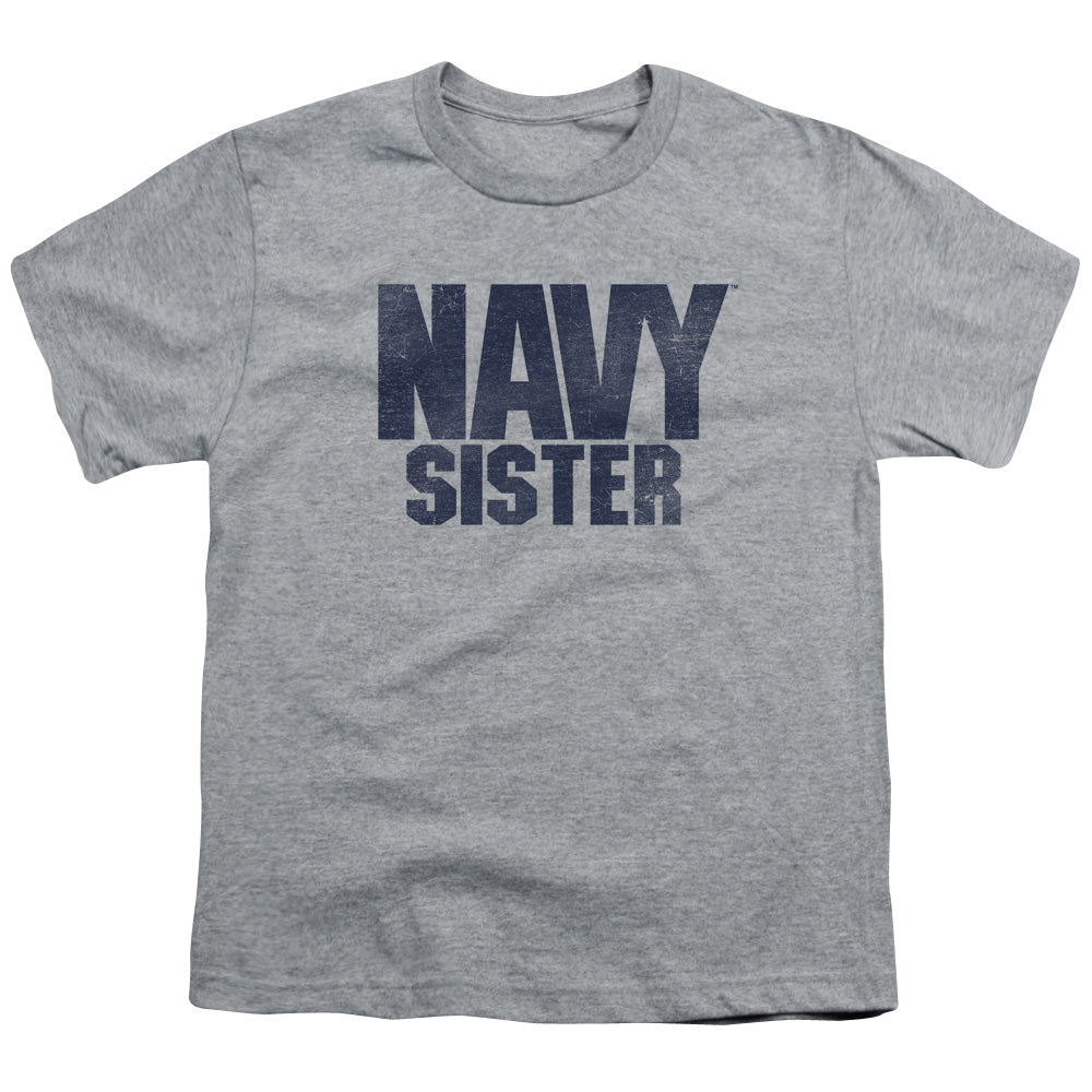 Navy - Sister - Short Sleeve Youth 18/1 - Athletic Heather T-shirt