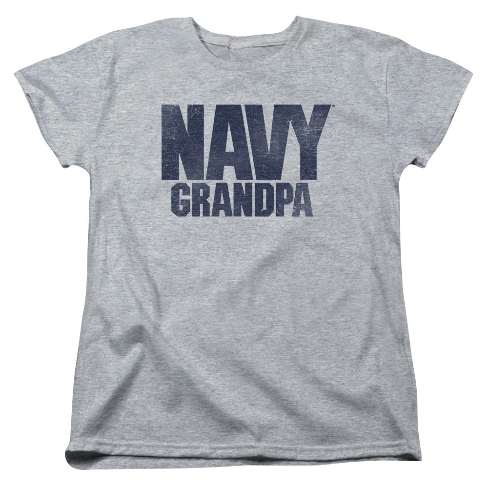 Navy - Grandpa - Short Sleeve Womens Tee - Athletic Heather T-shirt