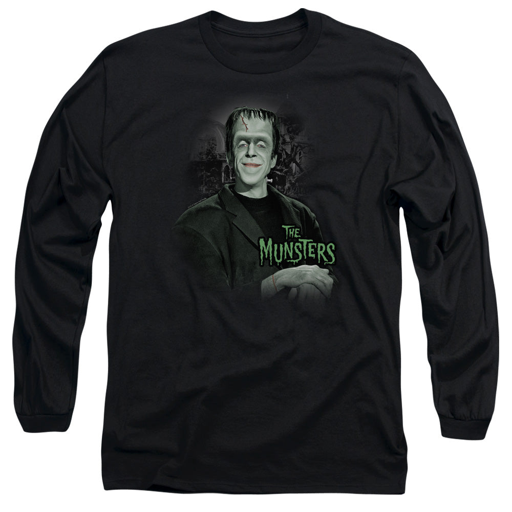 The Munsters - Man Of The House - Long Sleeve Adult 18/1 - Black T-shirt