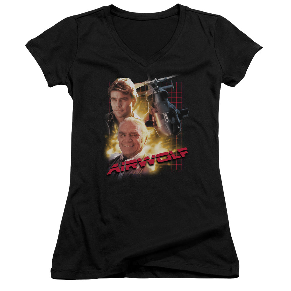 Airwolf - Airwolf - Junior V-neck - Black - Sm - Black