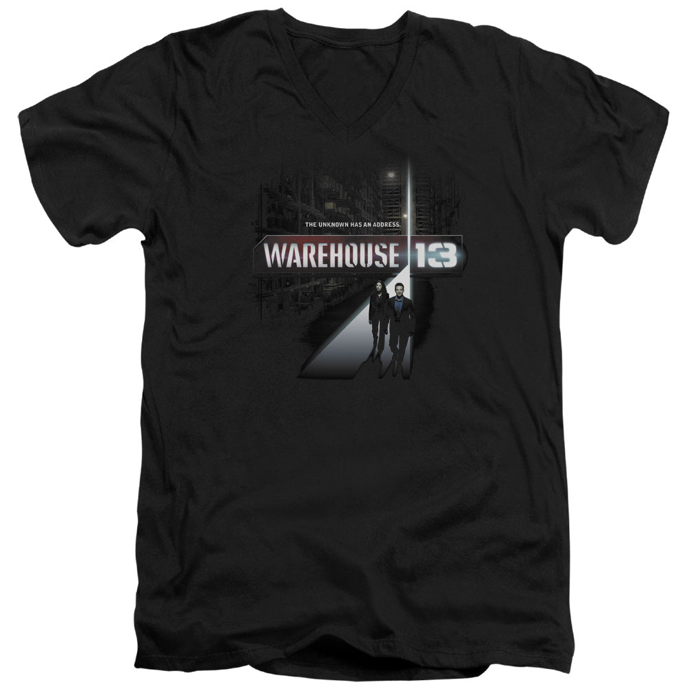 Warehouse 13 - The Unknown - Short Sleeve Adult V-neck - Black T-shirt