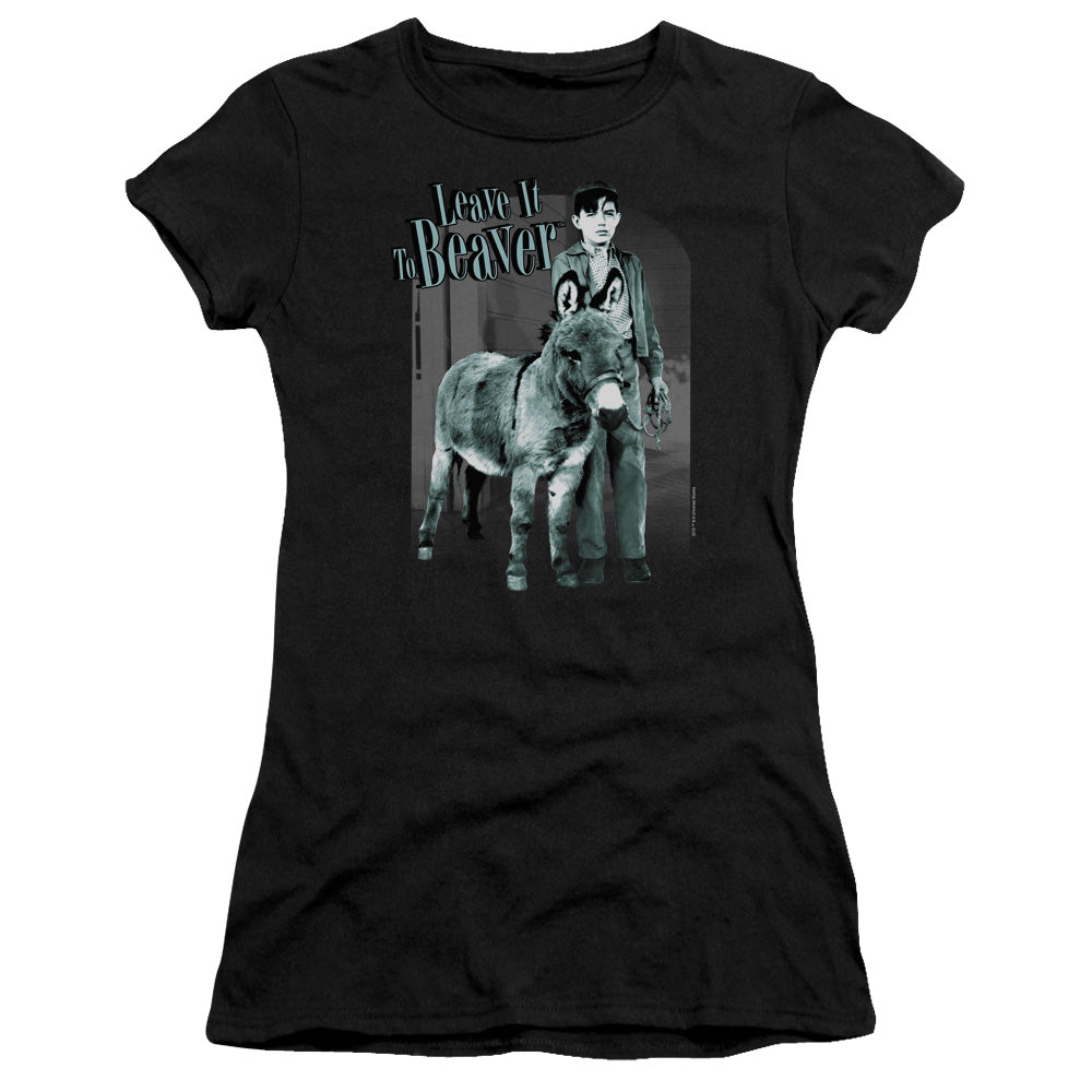 Leave It To Beaver - Up To Something - Short Sleeve Junior Sheer - Black T-shirt