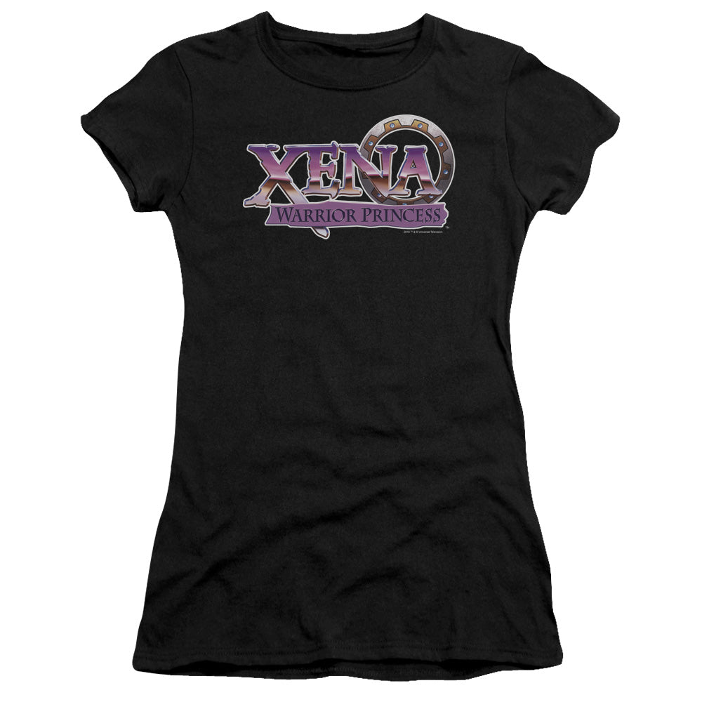 Xena - Logo - Short Sleeve Junior Sheer - Black T-shirt