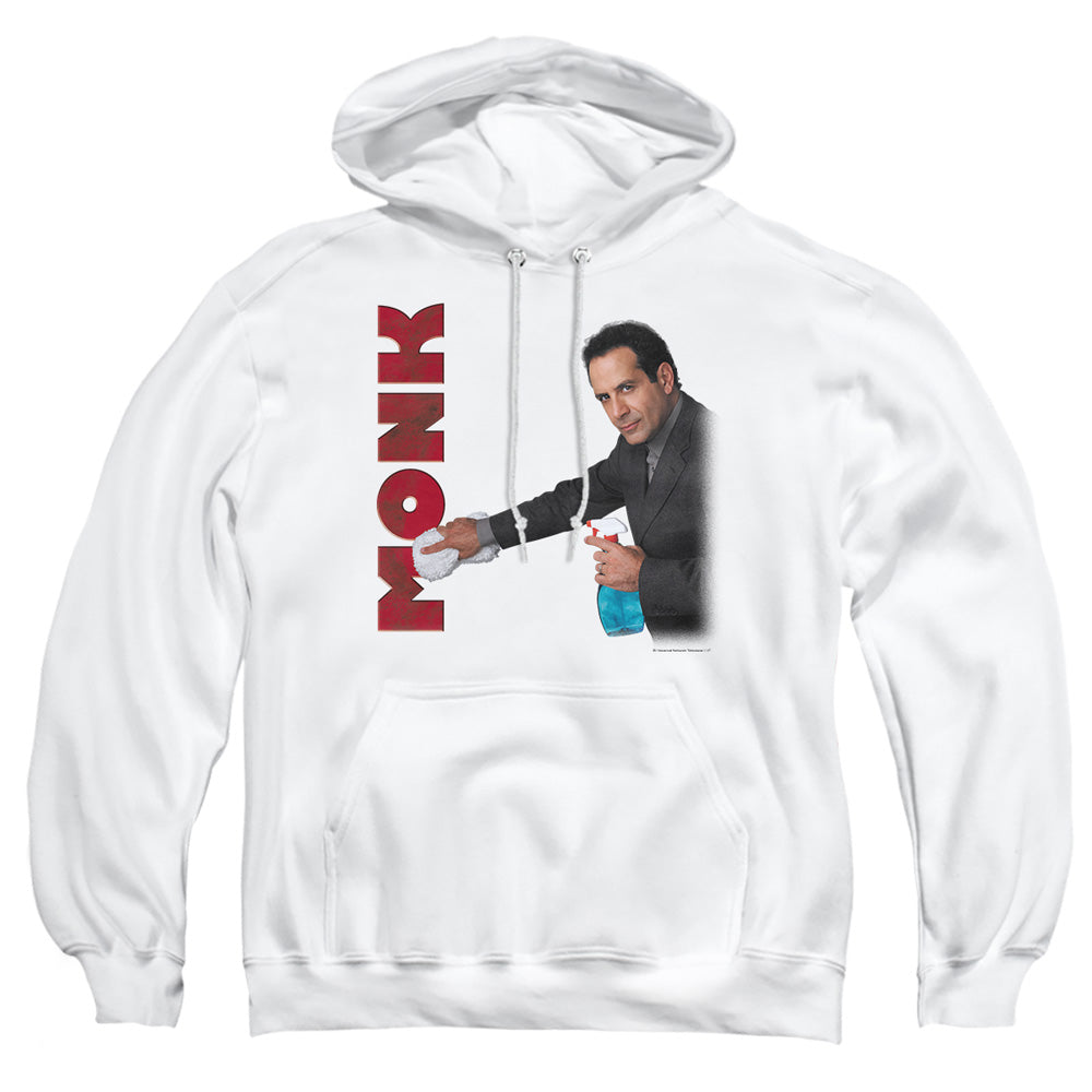 Monk - Clean Up - Adult Pull-over Hoodie - White