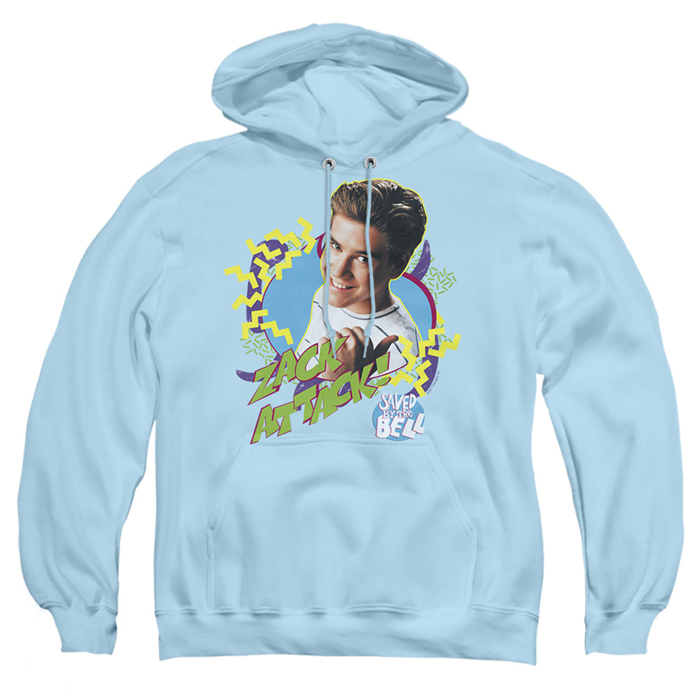 Saved By The Bell - Zack Attack - Adult Pull-over Hoodie - Light Blue