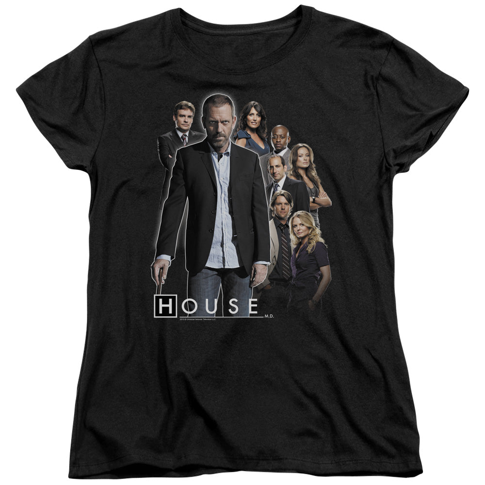 House - Crew - Short Sleeve Womens Tee - Black T-shirt