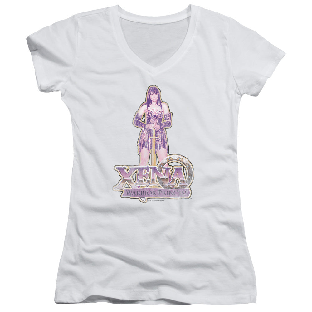 Xena - Stand - Junior V-neck - White