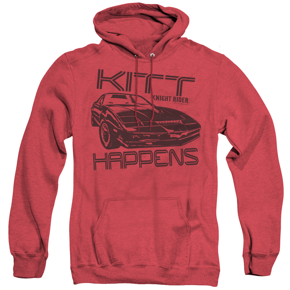 Knight Rider - Kitt Happens - Adult Heather Hoodie - Red