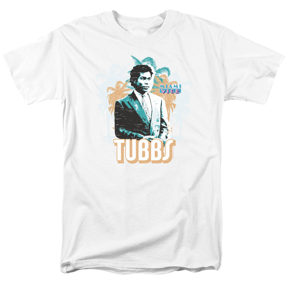 Miami Vice - Tubbs - Short Sleeve Adult 18/1 - White T-shirt