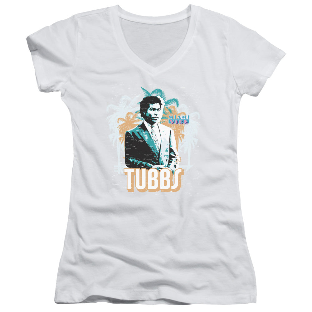 Miami Vice - Tubbs - Junior V-neck - White