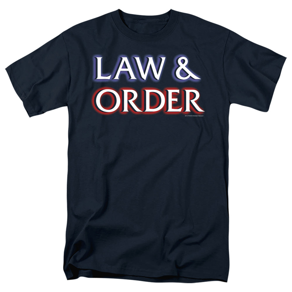 Law And Order - Logo - Short Sleeve Adult 18/1 - Navy T-shirt