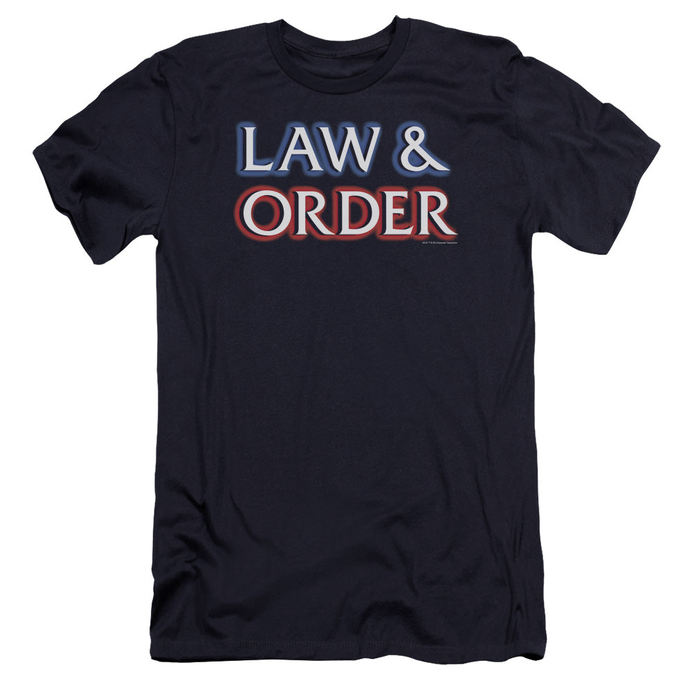Law And Order - Logo-premuim Canvas Adult Slim Fit 30/1 - Navy