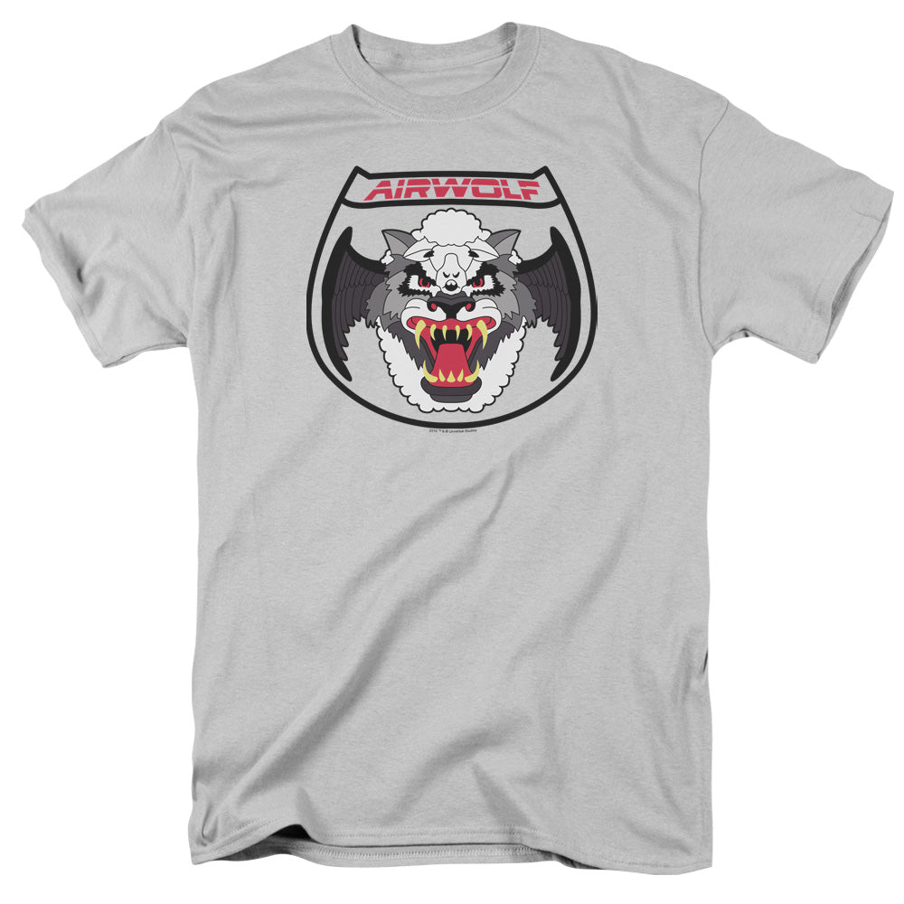 Airwolf - Patch - Short Sleeve Adult 18/1 - Silver T-shirt