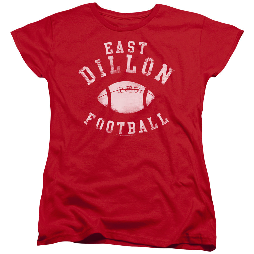 Friday Night Lights - East Dillon Football - Short Sleeve Womens Tee - Red - Sm - Red T-shirt