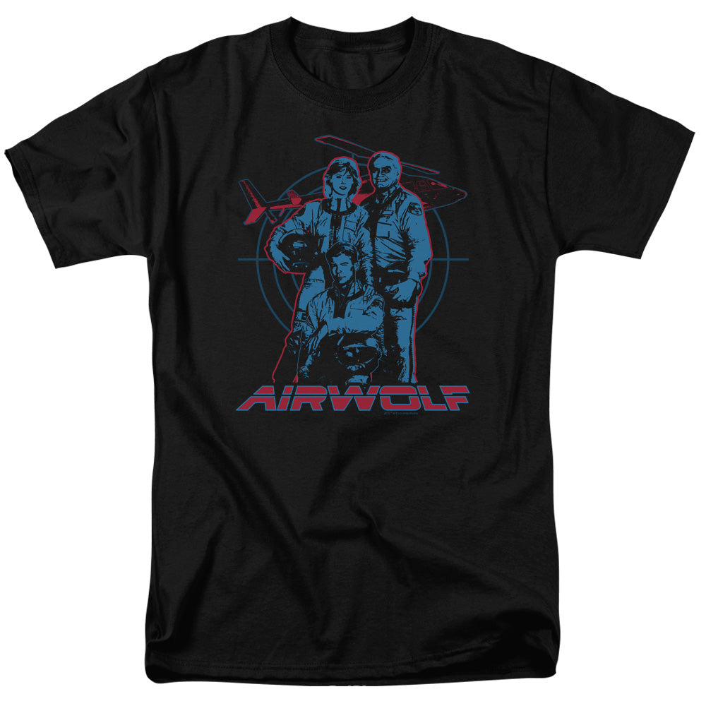 Airwolf - Graphic - Short Sleeve Adult 18/1 - Black T-shirt