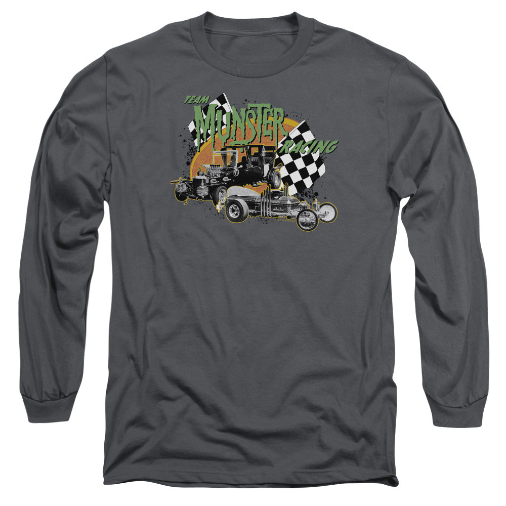 The Munsters - Munster Racing - Long Sleeve Adult 18/1 - Charcoal T-shirt