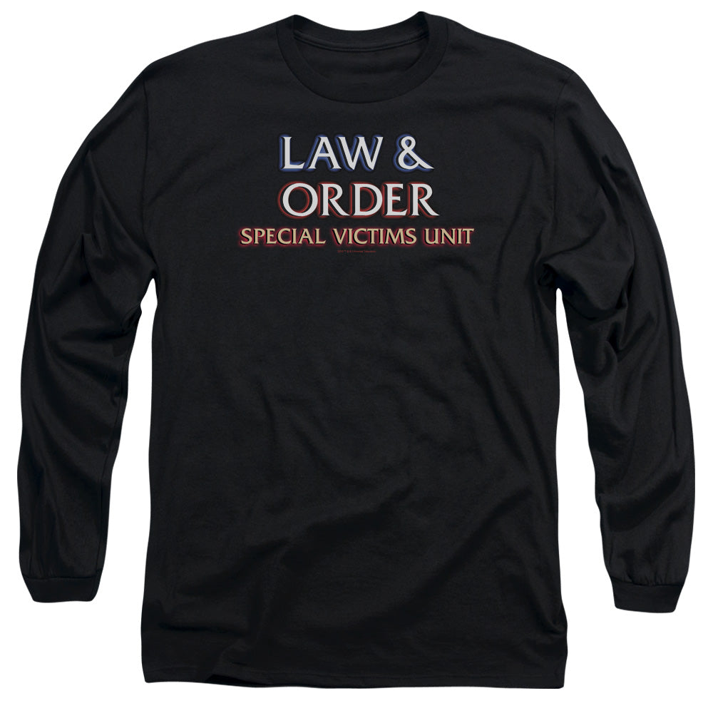 Law And Order Svu - Logo - Long Sleeve Adult 18/1 - Black T-shirt