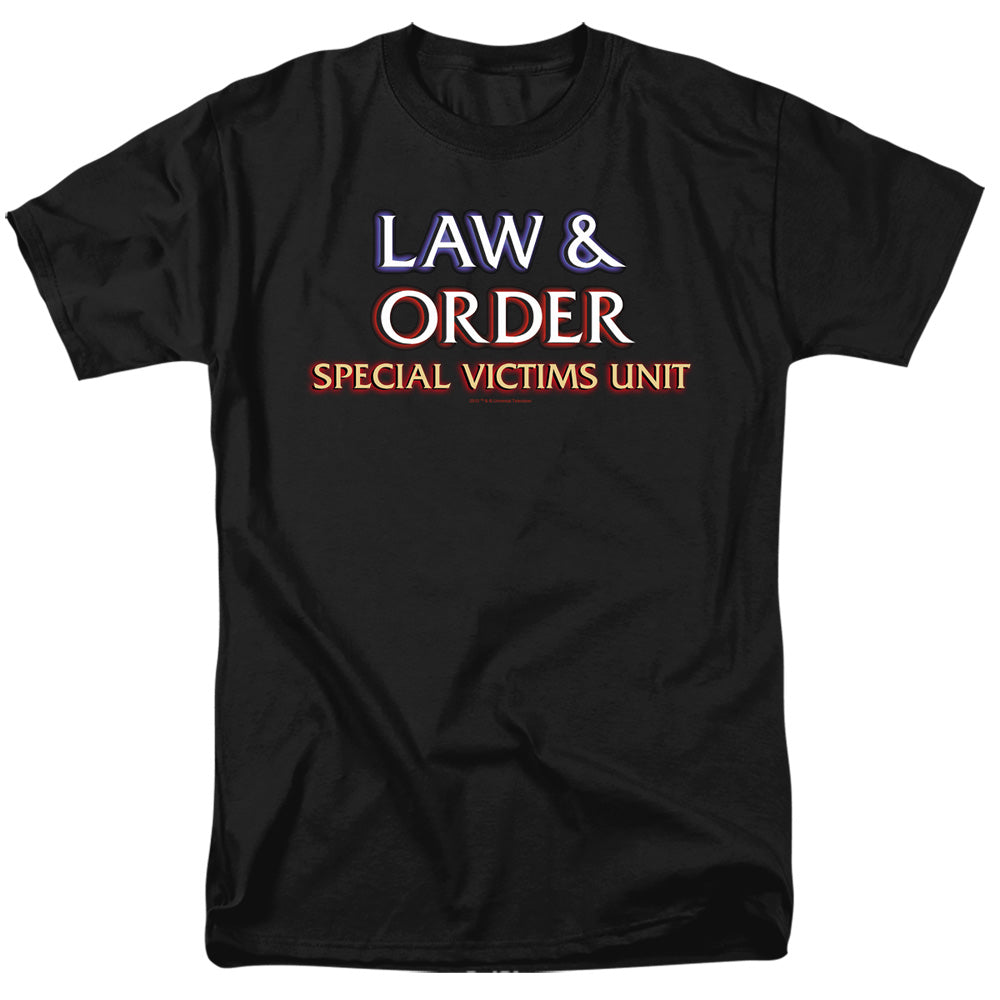 Law And Order Svu - Logo - Short Sleeve Adult 18/1 - Black T-shirt