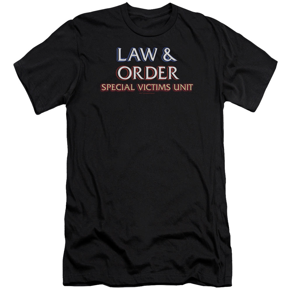 Law And Order Svu - Logo-premuim Canvas Adult Slim Fit 30/1 - Black